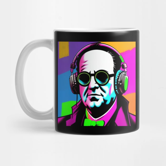 Big Daddy Dollas Pop Art Retro Headphones by musicgeniusart